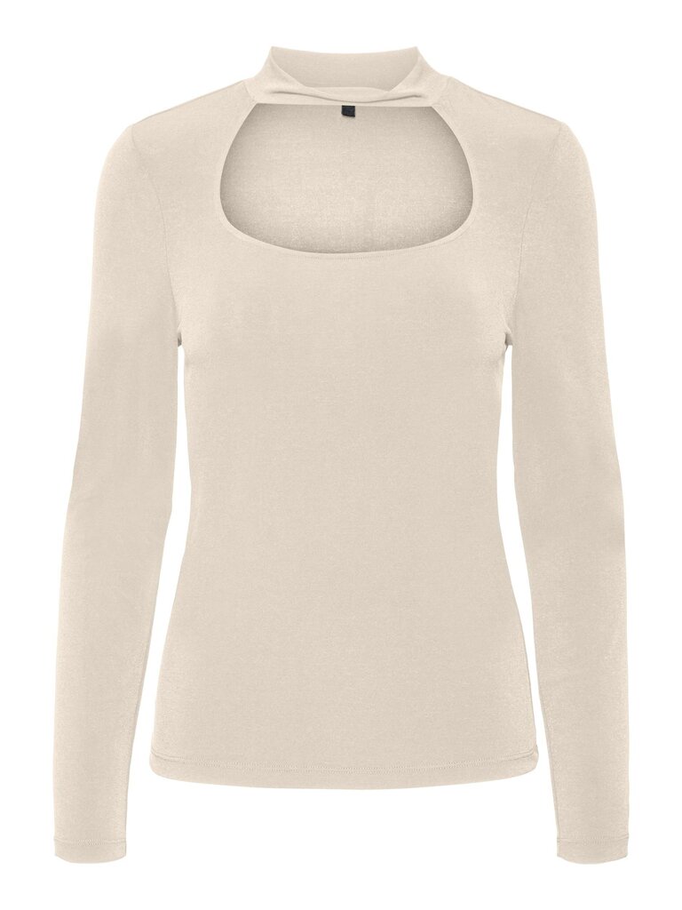 Moteriški marškinėliai Vero Moda 10257522*02, natūraliai balti kaina ir informacija | Palaidinės, marškiniai moterims | pigu.lt