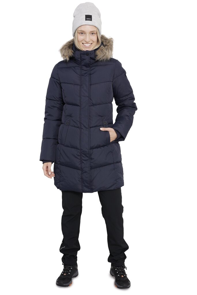 Icepeak moteriškas paltas 6438513700355, tamsiai mėlynas kaina ir informacija | Paltai moterims | pigu.lt