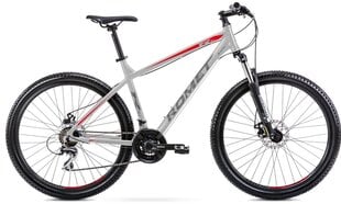 Kalnų dviratis Romet Rambler R7.1 27.5" 2022, pilkas/raudonas kaina ir informacija | Dviračiai | pigu.lt