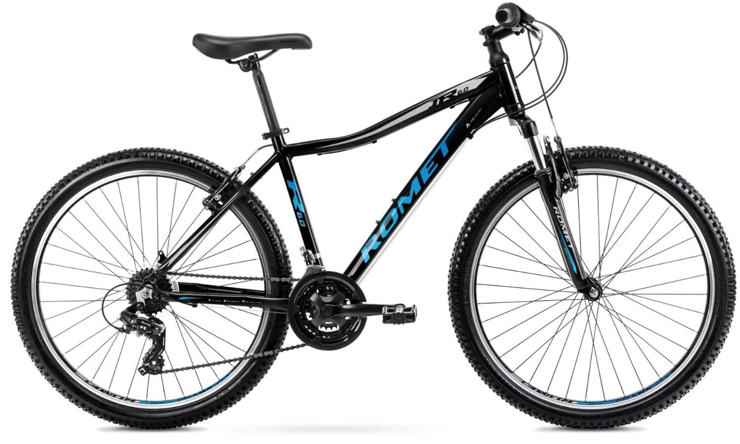 Kalnų dviratis Romet Rambler R6.0 JR 26" 2022, juodas/mėlynas kaina ir informacija | Dviračiai | pigu.lt