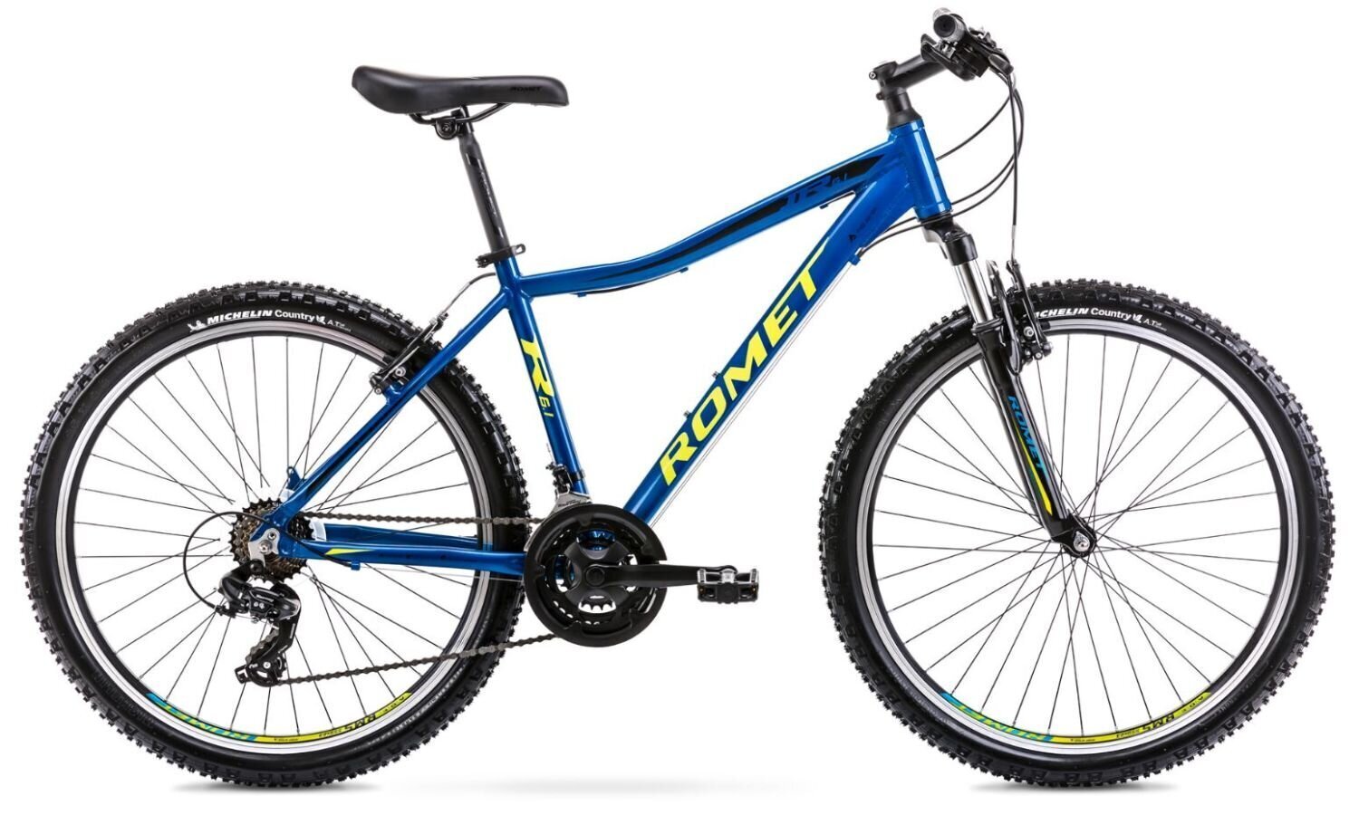 Kalnų dviratis Romet Rambler R6.1 JR 26" 2022, mėlynas/žalias цена и информация | Dviračiai | pigu.lt