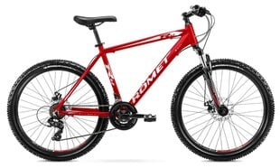 Kalnų dviratis Romet Rambler R6.2 26" 2022, raudonas/baltas kaina ir informacija | ROMET Sportas, laisvalaikis, turizmas | pigu.lt