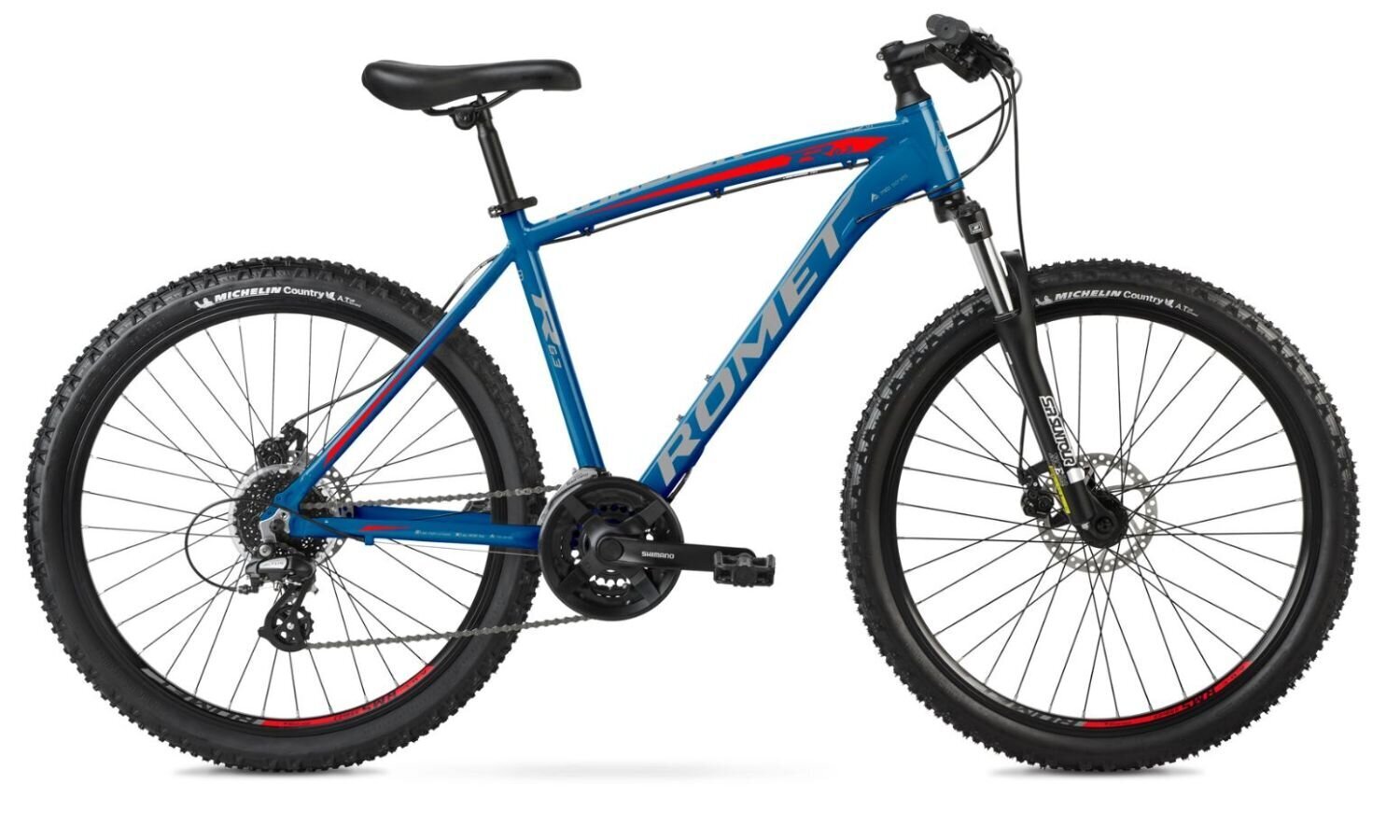 Kalnų dviratis Romet Rambler R6.3 26" 2022, mėlynas/raudonas цена и информация | Dviračiai | pigu.lt