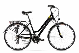 Miesto/trekingo dviratis Romet Gazela 28" 2022, 19", juodas kaina ir informacija | Dviračiai | pigu.lt