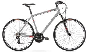Hibridinis dviratis Romet Orkan M 28" 2022, pilkas/raudonas kaina ir informacija | Dviračiai | pigu.lt
