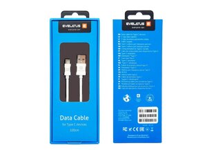 Evelatus TPC07, USB-C/USB-A, 1 m kaina ir informacija | Kabeliai ir laidai | pigu.lt