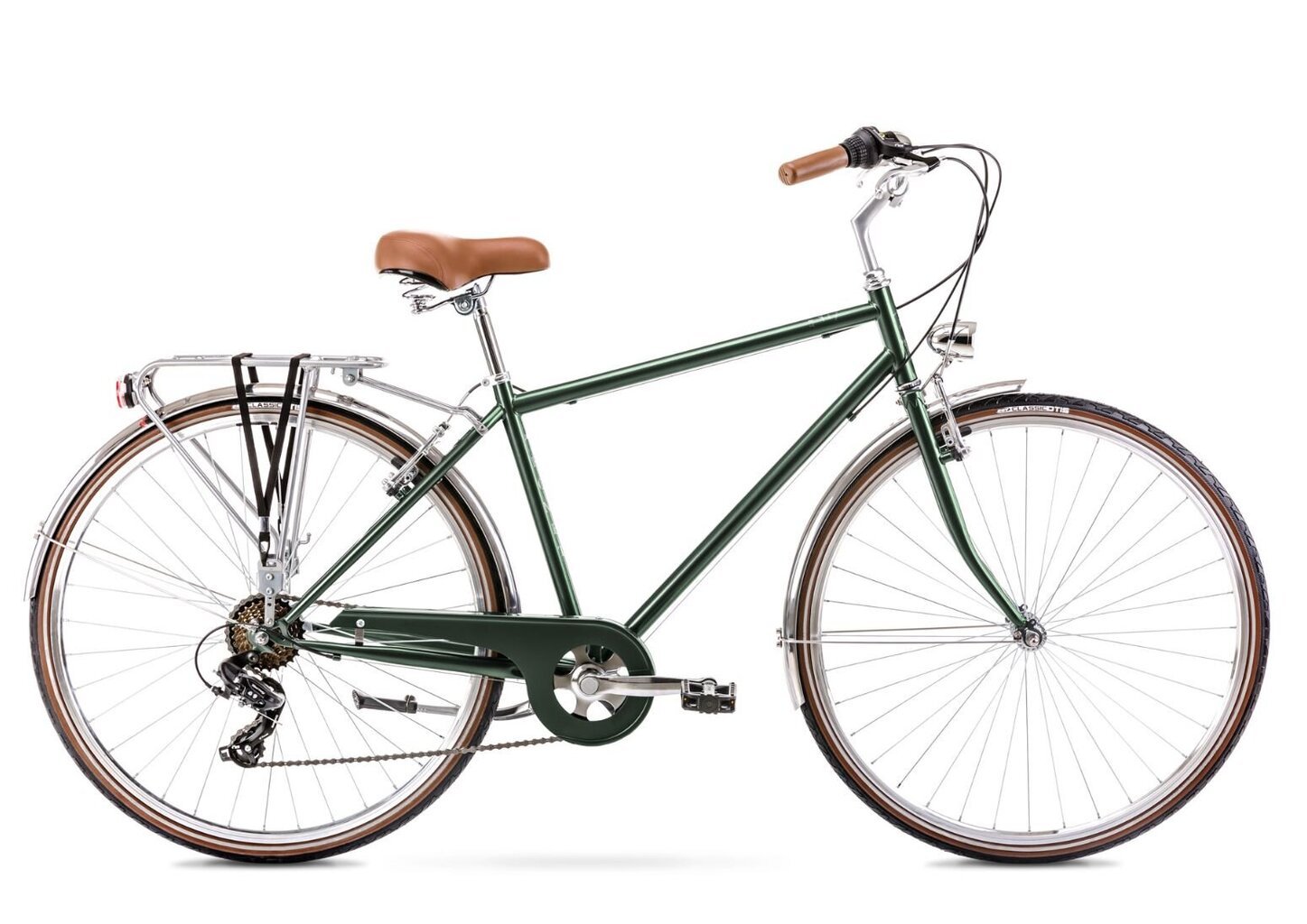 Miesto dviratis Romet Vintage Eco M, 28", 2022, žalias kaina ir informacija | Dviračiai | pigu.lt