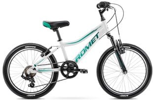 Dviratis vaikams Romet Rambler KID 2 20" Alu 2022, baltas/žalias kaina ir informacija | ROMET Sportas, laisvalaikis, turizmas | pigu.lt