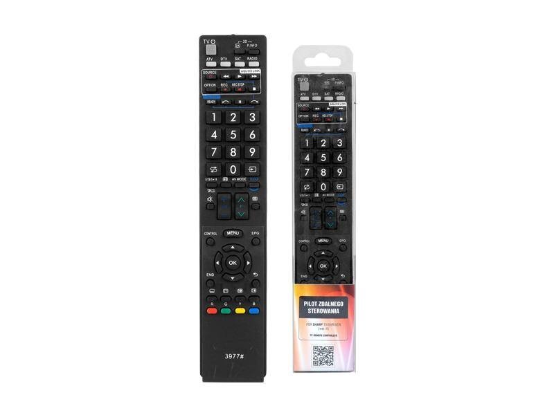 HQ LXP3977 Sharp TV remote control LCD / Black цена и информация | Išmaniųjų (Smart TV) ir televizorių priedai | pigu.lt