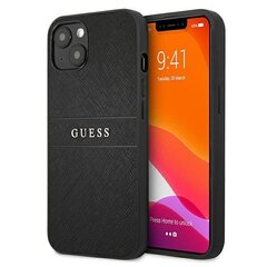 Guess GUHCP13SPSASBBK Saffiano Stripe Back Case Чехол для Apple iPhone 13 Mini Черный цена и информация | Чехлы для телефонов | pigu.lt