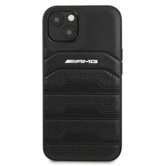 AMHCP13MGSEBK AMG Genuine Leather Perдляated Hard чехол для iPhone 13 Black цена и информация | Чехлы для телефонов | pigu.lt