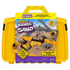 Набор кинетического песка "Строительная площадка" KINETIC SAND цена и информация | Игрушки для мальчиков | pigu.lt