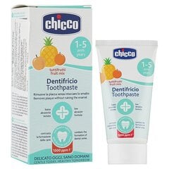 Vaisinė dantų pasta su fluoridu Chicco 1-5 m.+ 50 ml kaina ir informacija | Kosmetika vaikams ir mamoms | pigu.lt
