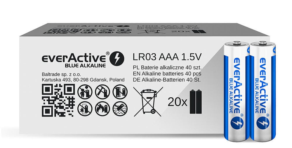 everActive elementai ALEV03S2BK, 40 vnt kaina ir informacija | Elementai | pigu.lt