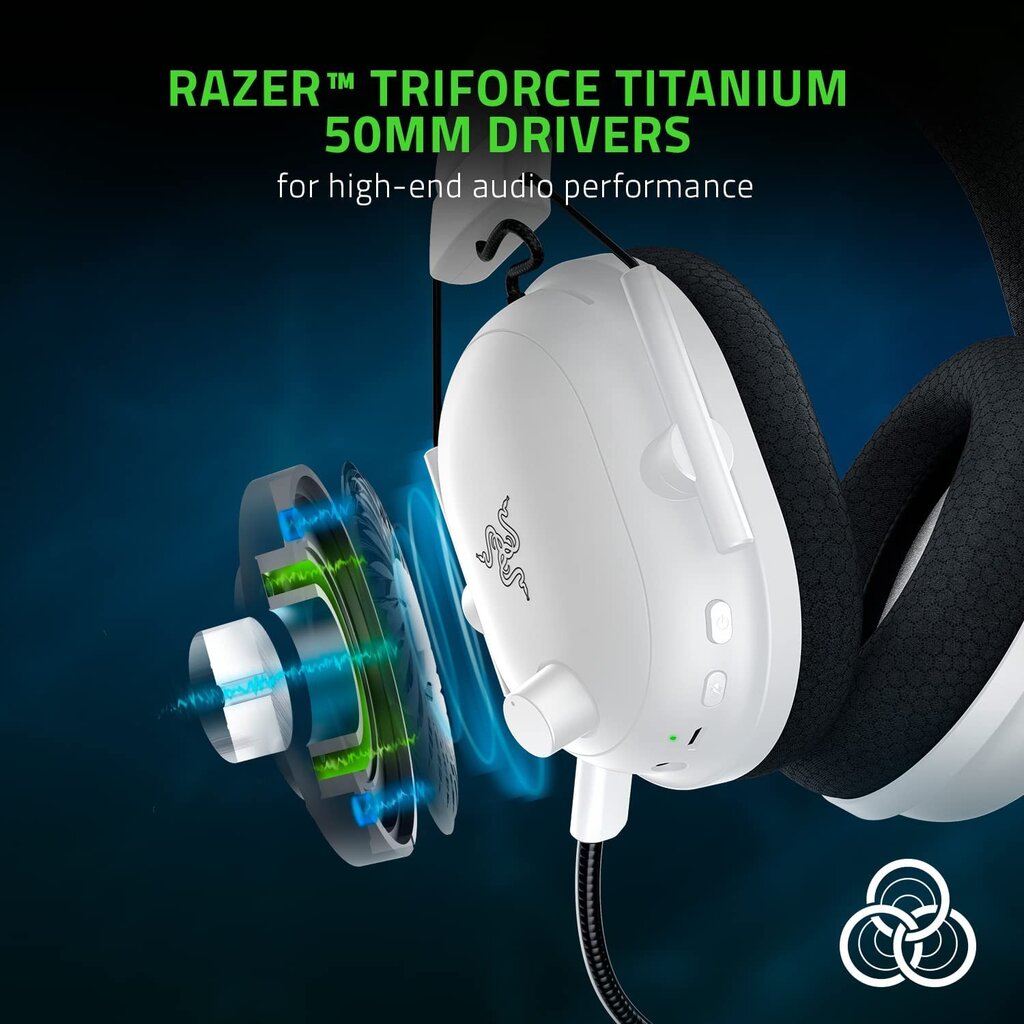 Razer BlackShark V2 Pro RZ04-03220300-R3M1 White цена и информация | Ausinės | pigu.lt