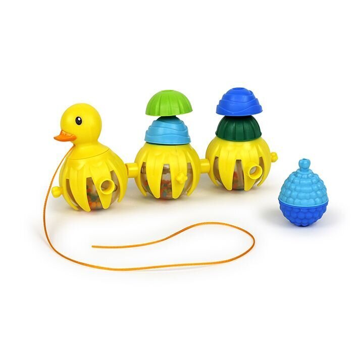 Edukacinių karoliukų rinkinys Lalaboom Pull Along Duck, 10 vnt., BL330 kaina ir informacija | Žaislai kūdikiams | pigu.lt