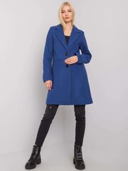 Пальто из пушистой альпаки, темно-синее цена и информация | Женские пальто | pigu.lt