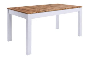 Раскладной стол BRW Holten, белый/коричневый цена и информация | Кухонные и обеденные столы | pigu.lt