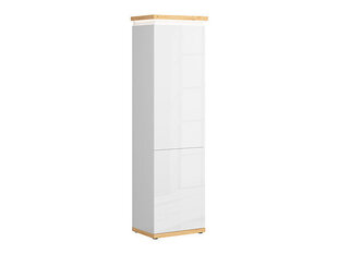 Шкафчик BRW Laval 2D, белый/коричневый цена и информация | Шкафчики в гостиную | pigu.lt