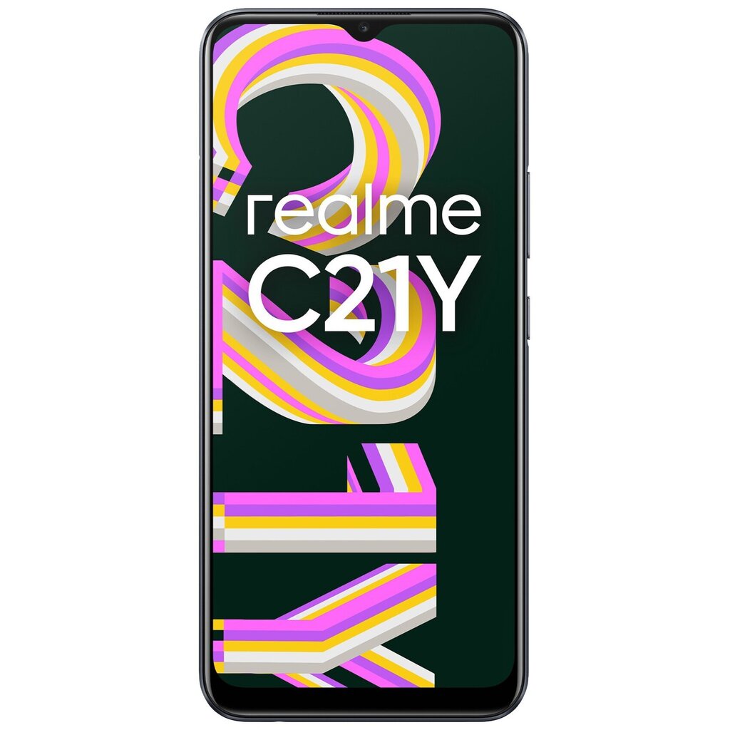 Realme C21Y, 64GB, Dual SIM, Black цена и информация | Mobilieji telefonai | pigu.lt