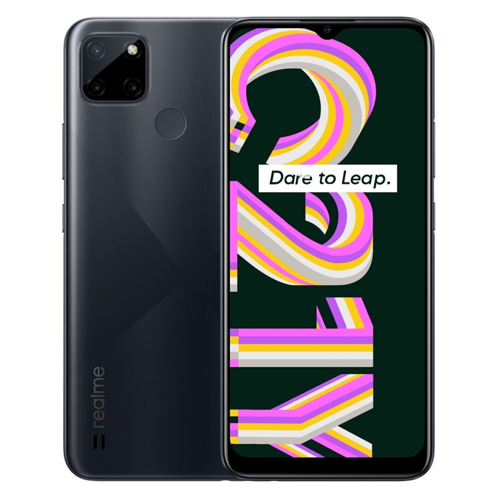 Realme C21Y, 64GB, Dual SIM, Black цена и информация | Mobilieji telefonai | pigu.lt