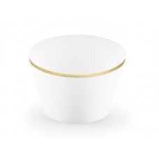 Обертки для кексов, 4,8x7,6x4,6см, белые (1 упаковка / 6 шт.) цена и информация | Праздничная одноразовая посуда | pigu.lt