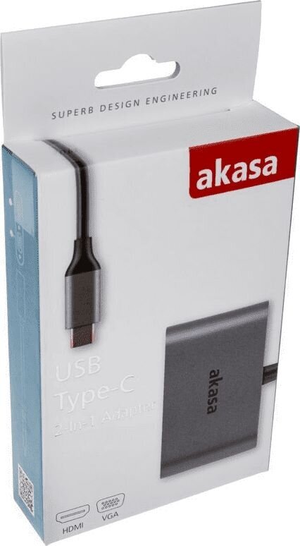 Akasa AK-CBCA23-18BK kaina ir informacija | Adapteriai, USB šakotuvai | pigu.lt