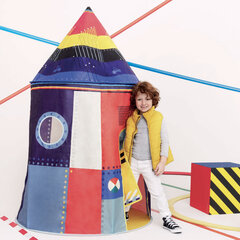 Žaidimų palapinė vaikams - Kosminė raketa, DJECO DD04494 kaina ir informacija | Vaikų žaidimų nameliai | pigu.lt