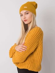 Женский зимний комплект RUE PARIS, шапка и шарф, темно-желтый  цена и информация | Женские шапки | pigu.lt