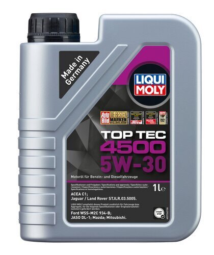 Liqui Moly TOP TEC 4500 5W-30 variklio alyva, 1L kaina ir informacija | Variklinės alyvos | pigu.lt