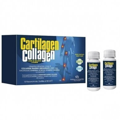 Maisto papildas Cartilagen collagen hidrolizuotas jūrinis kolagenas su vitaminais ir mineralais, 10 x 50 ml цена и информация | Vitaminai, maisto papildai, preparatai gerai savijautai | pigu.lt