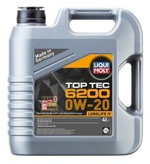 Моторное масло Liqui moly top tec 6200 0W-20 4L цена и информация | Liqui-Moly Автомобильные смазки | pigu.lt