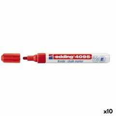Жидкие маркеры Edding 4095, красные, 10 шт. цена и информация | Kanceliarinės prekės | pigu.lt