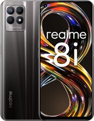Realme 8i, 4/128 GB, Dual SIM, Space Black цена и информация | Мобильные телефоны | pigu.lt