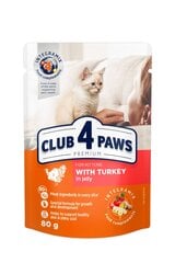 Club 4 Paws Premium с индейкой в желе, 80 г цена и информация | Сухой корм для кошек | pigu.lt