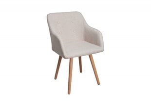 Kėdė Invicta Interior Skandinavia, smėlio spalvos kaina ir informacija | Virtuvės ir valgomojo kėdės | pigu.lt