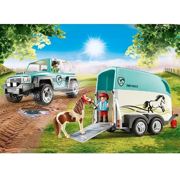 70511 PLAYMOBIL® Country, Automobilis su ponių prekaba kaina ir informacija | Konstruktoriai ir kaladėlės | pigu.lt