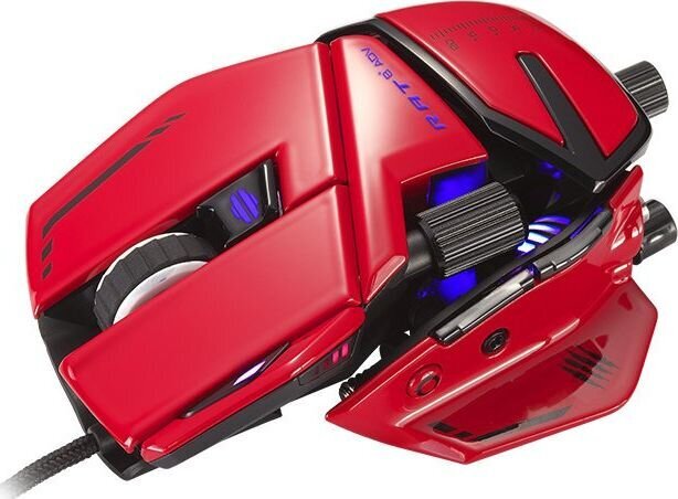 Mad Catz R.A.T. 8+, raudona kaina ir informacija | Pelės | pigu.lt