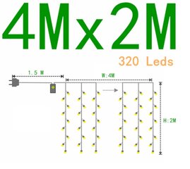 Girlianda - užuolaida 320 LED 4x2 m, balta kaina ir informacija | Girliandos | pigu.lt