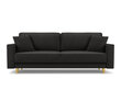 Sofa Cosmopolitan Design Fano, juodos/auksinės spalvos kaina ir informacija | Sofos | pigu.lt