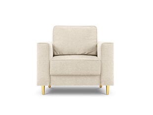Fotelis Cosmopolitan Design Fano, smėlio/auksinės spalvos kaina ir informacija | Svetainės foteliai | pigu.lt