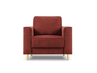 Fotelis Cosmopolitan Design Fano, raudonos/auksinės spalvos kaina ir informacija | Svetainės foteliai | pigu.lt