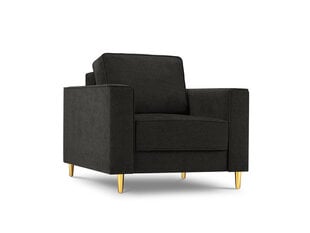 Fotelis Cosmopolitan Design Fano, juodos/auksinės spalvos kaina ir informacija | Svetainės foteliai | pigu.lt