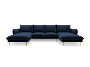 Мягкий уголок Cosmopolitan Design Vienna 6S, синий/золотой цена и информация | Угловые диваны | pigu.lt