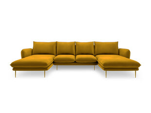 Мягкий уголок Cosmopolitan Design Vienna 6S, желтый/золотой цена и информация | Угловые диваны | pigu.lt