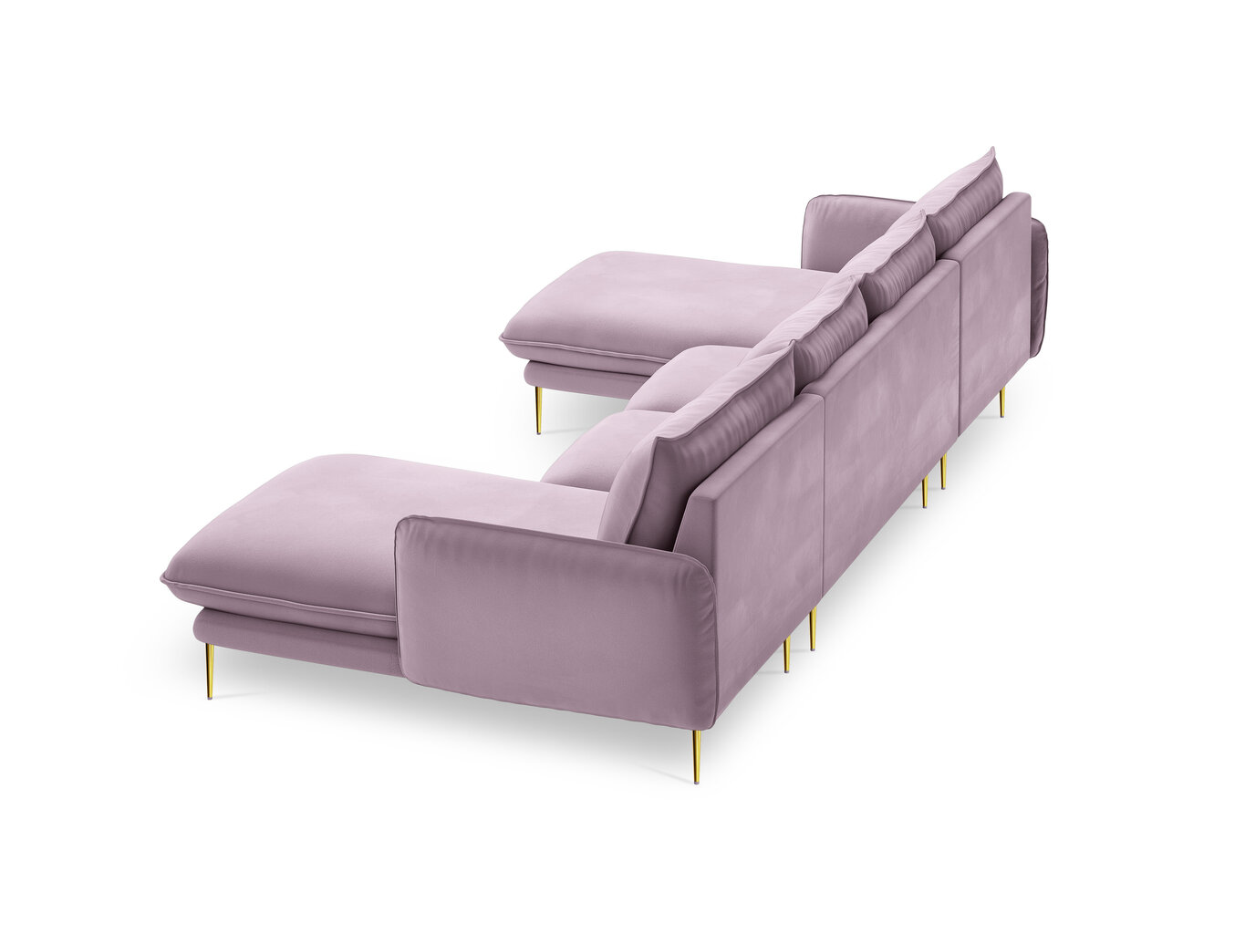 Minkštas kampas Cosmopolitan Design Vienna 6S, violetinis/auksinės spalvos цена и информация | Minkšti kampai | pigu.lt