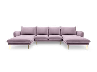 Minkštas kampas Cosmopolitan Design Vienna 6S, violetinis/auksinės spalvos kaina ir informacija | Minkšti kampai | pigu.lt