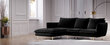 Minkštas kampas Cosmopolitan Design Florence 5S, juodas kaina ir informacija | Minkšti kampai | pigu.lt