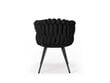 2-jų kėdžių komplektas Cosmopolitan Design Shirley, juodas kaina ir informacija | Virtuvės ir valgomojo kėdės | pigu.lt