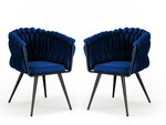 2-jų kėdžių komplektas Cosmopolitan Design Shirley, mėlynas
